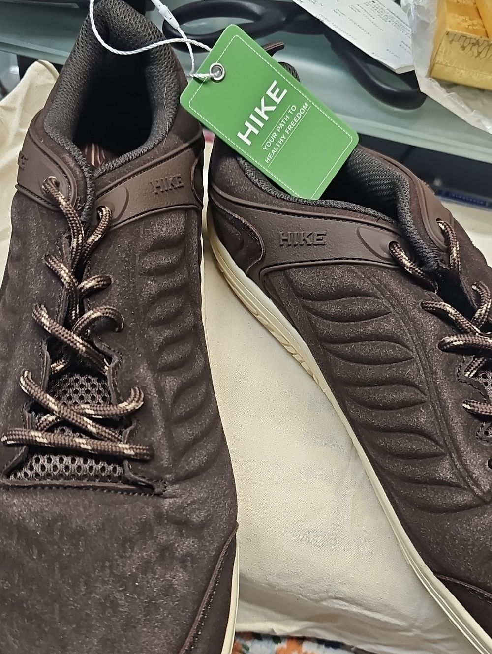 HIKE Men’s Brown Casual Lace-Up Sneakers